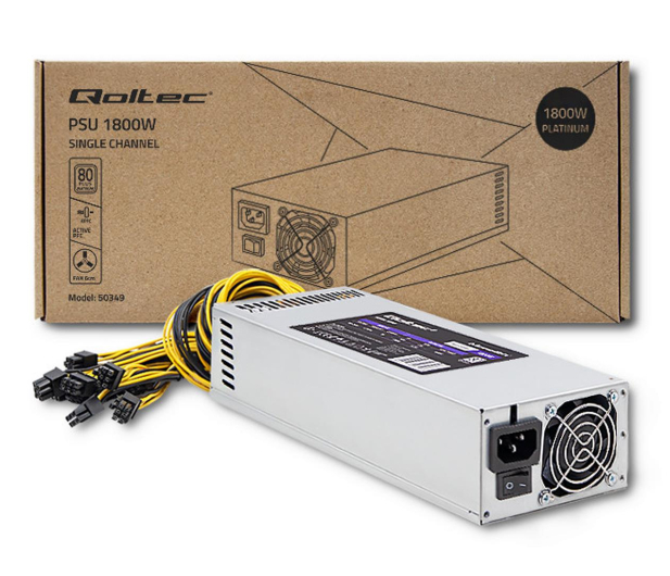 QOLTEC PCI-E 1800W | 80 Plus Platinum | Gaming Miner 50349 - 728982 - zdjęcie